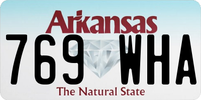 AR license plate 769WHA