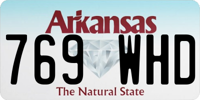 AR license plate 769WHD