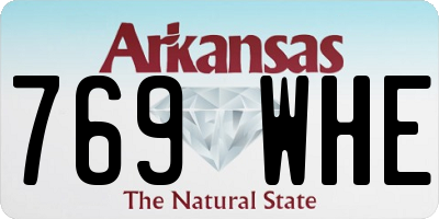 AR license plate 769WHE