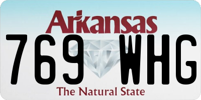 AR license plate 769WHG