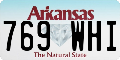 AR license plate 769WHI