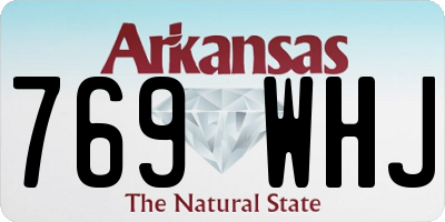AR license plate 769WHJ