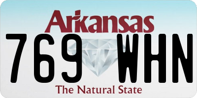 AR license plate 769WHN