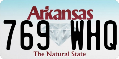 AR license plate 769WHQ