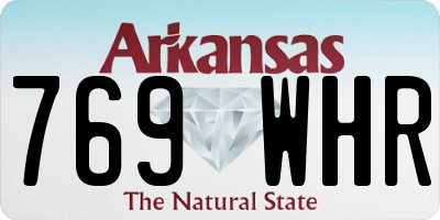 AR license plate 769WHR