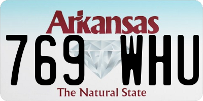 AR license plate 769WHU