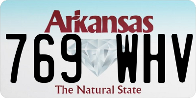 AR license plate 769WHV