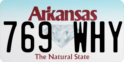 AR license plate 769WHY