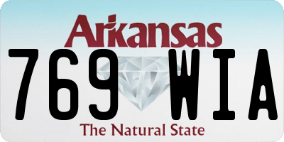 AR license plate 769WIA