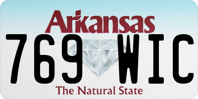 AR license plate 769WIC