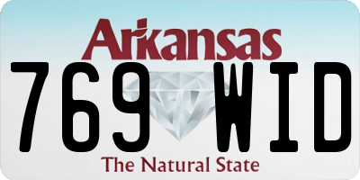AR license plate 769WID