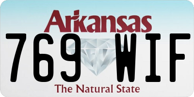 AR license plate 769WIF