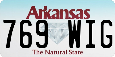 AR license plate 769WIG