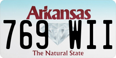 AR license plate 769WII