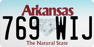 AR license plate 769WIJ