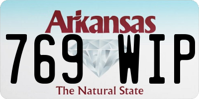 AR license plate 769WIP