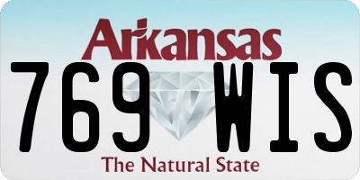 AR license plate 769WIS