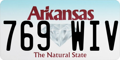 AR license plate 769WIV