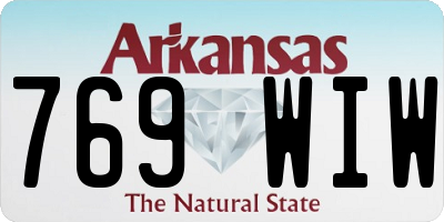 AR license plate 769WIW