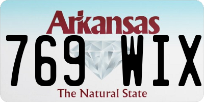 AR license plate 769WIX