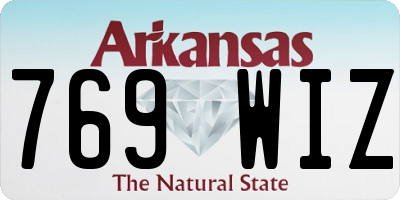 AR license plate 769WIZ