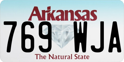 AR license plate 769WJA