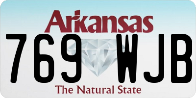 AR license plate 769WJB