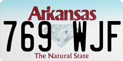 AR license plate 769WJF