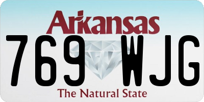 AR license plate 769WJG