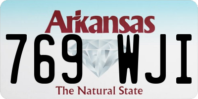 AR license plate 769WJI