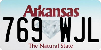 AR license plate 769WJL
