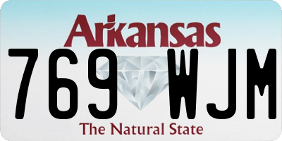 AR license plate 769WJM