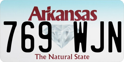 AR license plate 769WJN