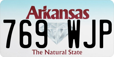 AR license plate 769WJP