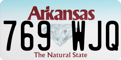 AR license plate 769WJQ