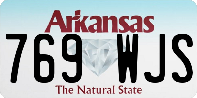 AR license plate 769WJS