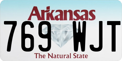 AR license plate 769WJT
