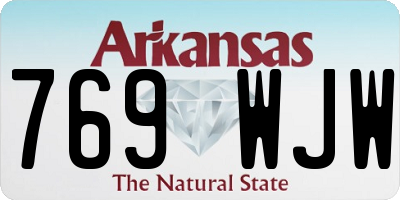 AR license plate 769WJW