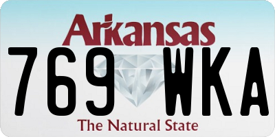 AR license plate 769WKA