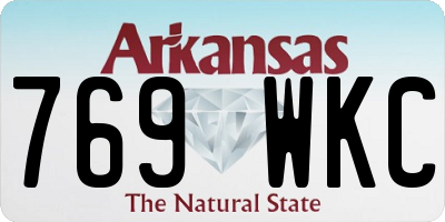 AR license plate 769WKC