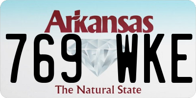 AR license plate 769WKE