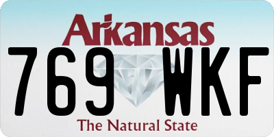 AR license plate 769WKF