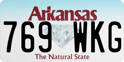 AR license plate 769WKG