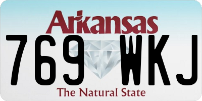 AR license plate 769WKJ