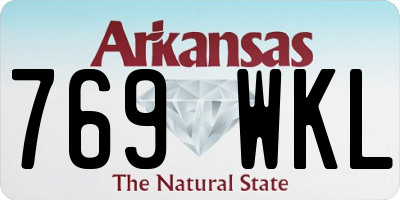AR license plate 769WKL