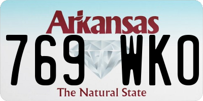 AR license plate 769WKO