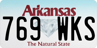 AR license plate 769WKS