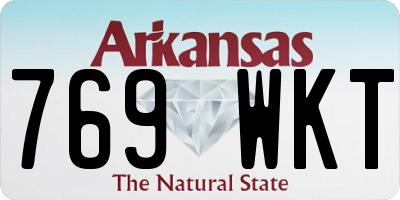 AR license plate 769WKT