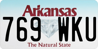 AR license plate 769WKU