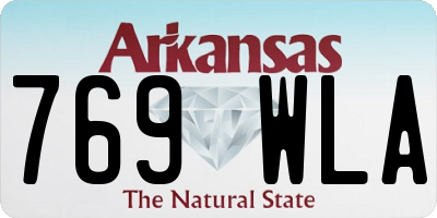 AR license plate 769WLA